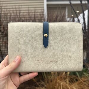Celine Beige and Navy Clutch